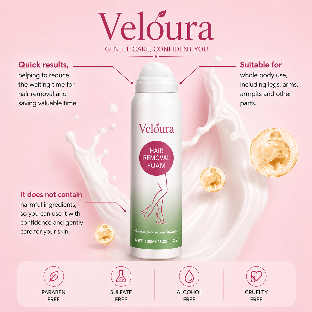 Veloura™ Painless Hair Removal Spray